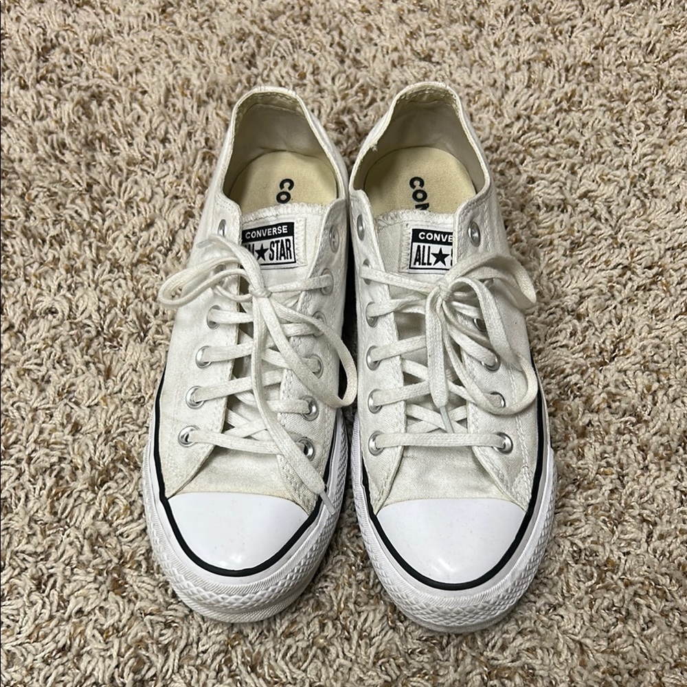 Converse All Star Platform White Sneakers